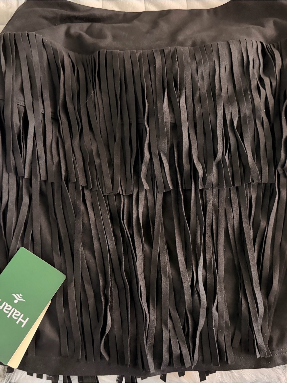 Brand New HALARA Black Fringe Mini Skort